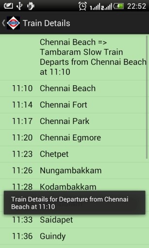 Chennai Local Train Timetable截图4