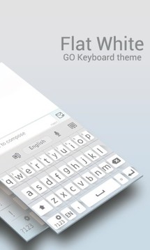 GO Keyboard Flat White Theme截图