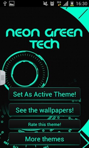 Neon Green Tech GO Theme截图4