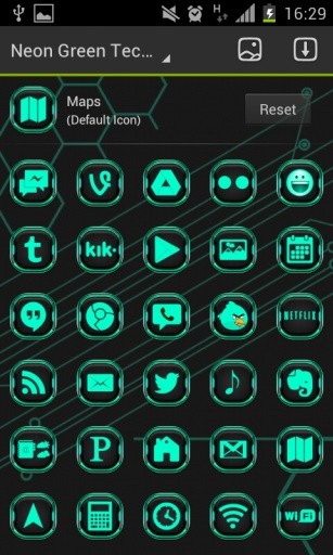 Neon Green Tech GO Theme截图6