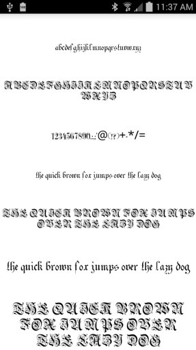 Fonts for FlipFont 50 Gothic截图4