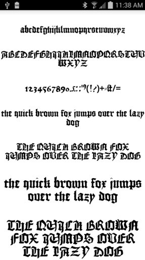 Fonts for FlipFont 50 Gothic截图5