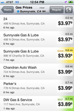 YP Yellow Pages  Gas Prices截图