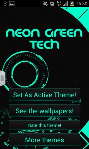 Neon Green Tech GO Theme截图9