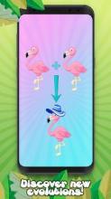 Flamingo Merge - Evolution And Fun Clicker Kawaii截图4