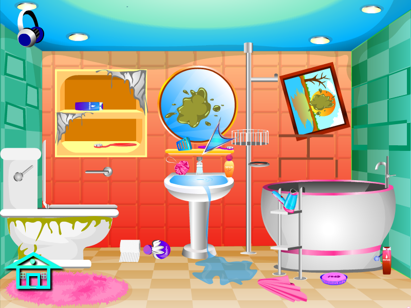 浴室清洁女孩游戏截图3
