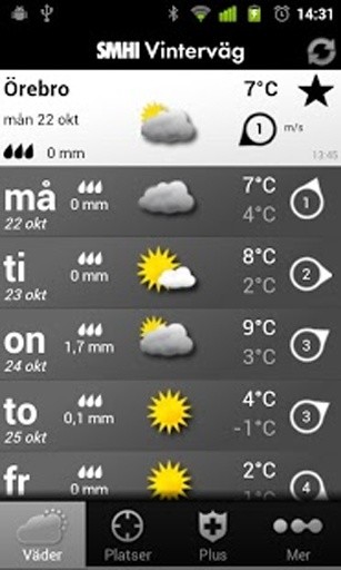SMHI Vinterv&auml;g截图1