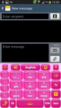 GO输入法粉色键盘截图
