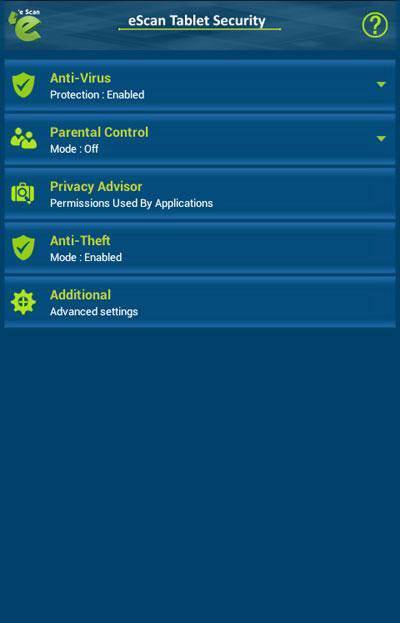 eScan Tablet Security截图1