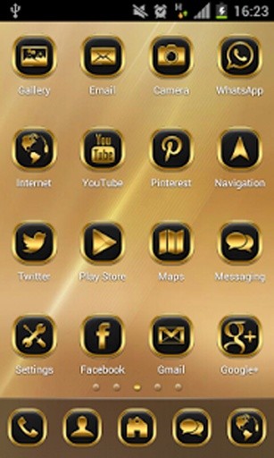 Neon Gold Theme GO Launcher截图1