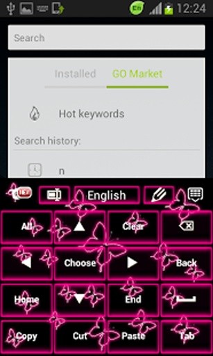 霓虹灯蝴蝶键盘截图3