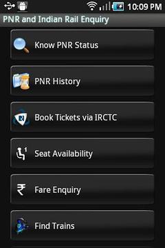 PNR and Indian Rail Enquiry截图