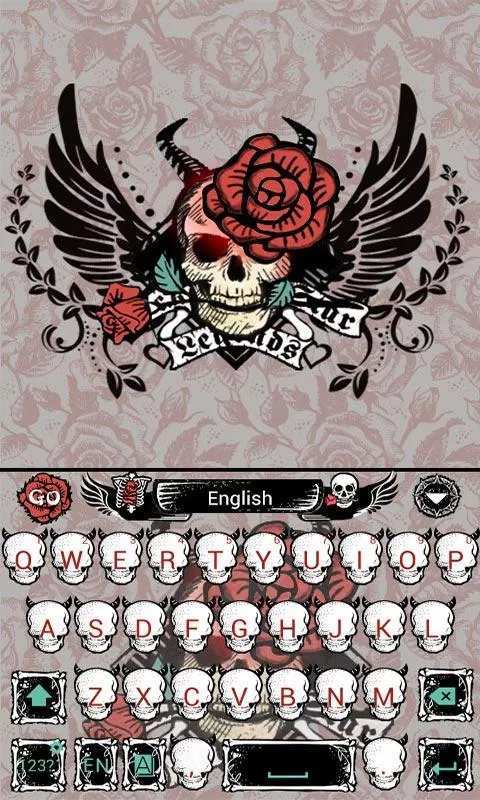 Tattoo Go Keyboard theme截图4