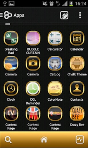 Neon Gold Theme GO Launcher截图7