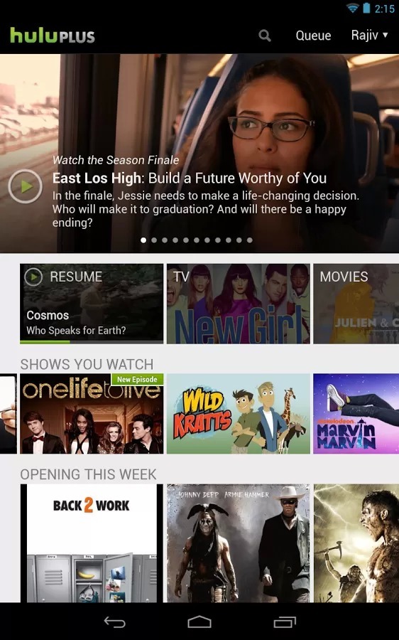 Hulu App Screen    Hulu  Plus        app         