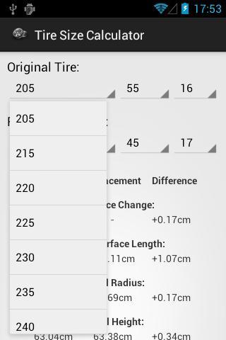 轮胎尺寸计算器截图2
