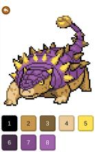 Dinosaurs Pixel Art  Sandbox Coloring截图5