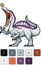 Dinosaurs Pixel Art  Sandbox Coloring截图2