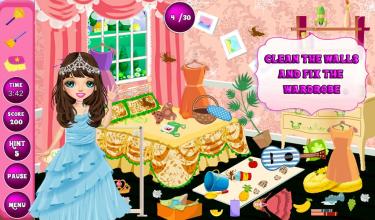 Princess Room Cleanup - Cleaning & decoration game截图1