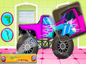 Monster Truck Cleanup Car Repair & Fix It Game截图1