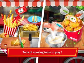 Street Food Deep Fried Foods Maker Cooking Games截图1