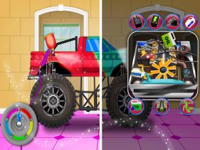 Monster Truck Cleanup Car Repair & Fix It Game截图5