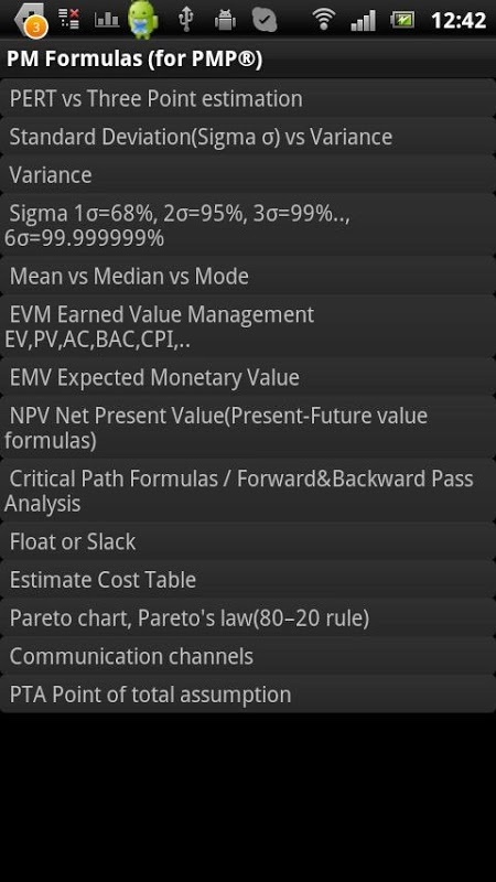 PM Formulas (for PMP exam) trial截图1