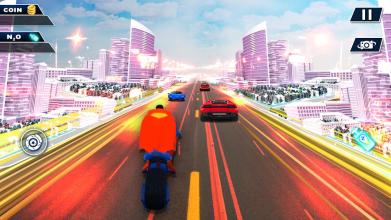 Superhero Bike Racing 2018: Moto Traffic Rider截图1