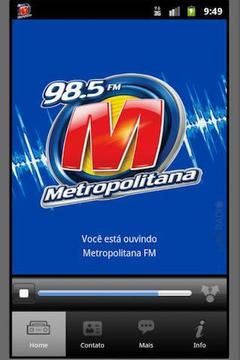 Metropolitana FM - 98,5 - SP截图