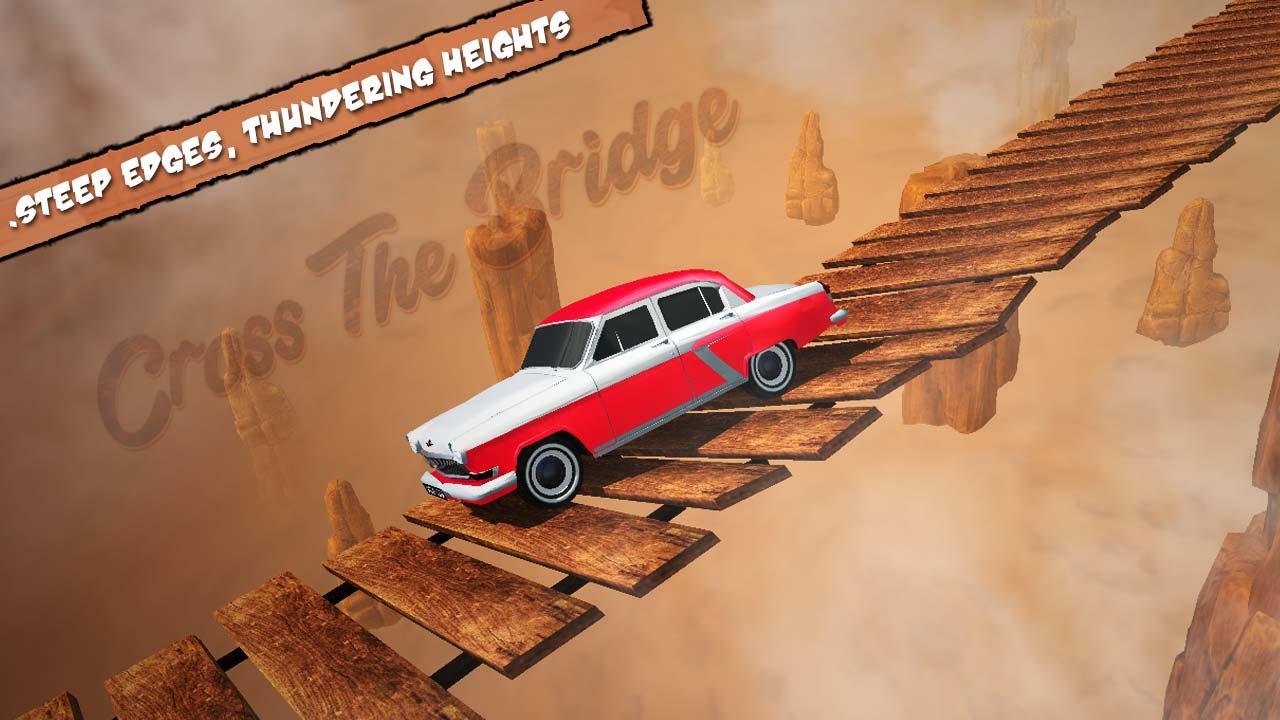 Cross the Bridge - Vintage Car Driving Game截图4