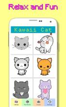 Kawaii Cat Color By Number - Pixel Art截图3