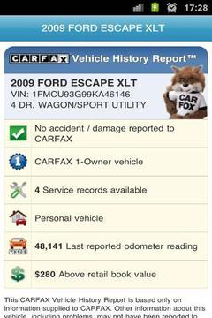 CARFAX报告截图