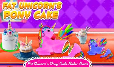 Mr. Fat Unicorn Cooking Smart Unicorn Cake!截图4