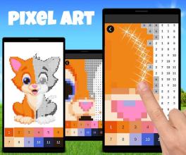 Kitty Cat Pixel Art Animals: Color by Number截图5