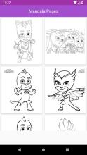 Hero PJ Coloring Mask Book截图2