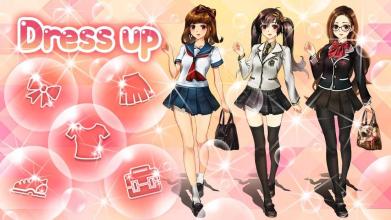 School Fashion-Girl Dress Up Game截图2