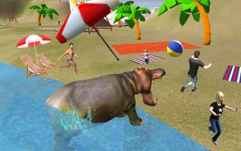 Hippo Attack  City & Beach Attack Simulator截图2