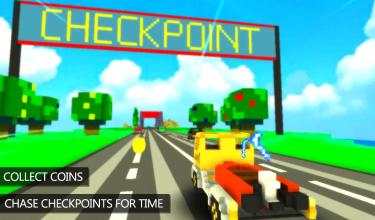 Blocky Highway Traffic Racing截图1