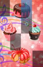 Piano Cupcake Tiles Delicious Yummy Cake Icecream截图3