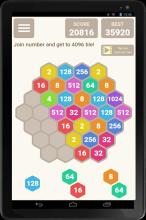 Hexic 2048 Puzzle  Hexagon Number Match,Hexa Tile截图1