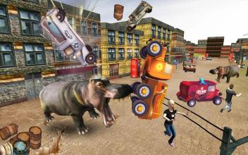 Hippo Attack  City & Beach Attack Simulator截图1