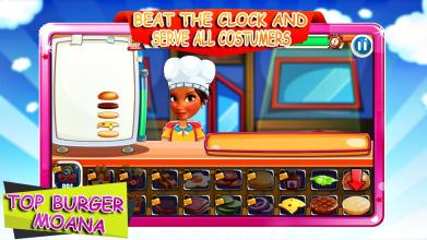 Top Burger Moana Cooking Game截图2