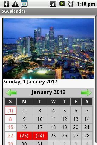 Singapore Calendar截图6