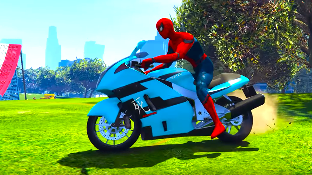 Superheroes Bike Stunt Racing Games截图1