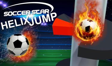 Soccer Star Helix Jump Game截图1