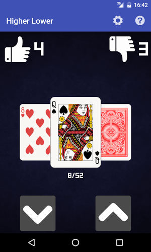 Higher Lower Card Game截图2