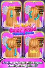 DIY Hairs Makeup Color Braid Fashion Artist截图2