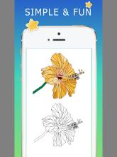 Garden flower coloring book  Floral poly art截图3