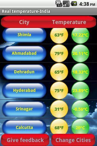 Temperature of India截图1