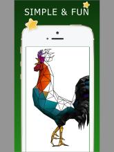 Birds color by number  Adult poly art coloring截图3